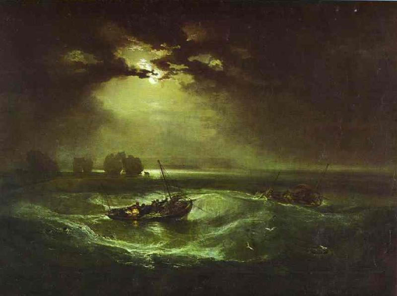 J.M.W. Turner Fishermen at Sea oil painting image
